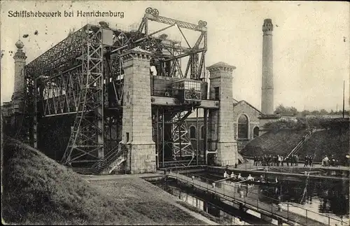 Ak Oberwiese Waltrop Ruhrgebiet, Schiffshebewerk Henrichenburg