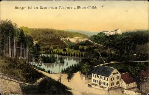 Ak Remscheid im Bergischen Land, Anlagen bei der Talsperre, Mebus-Mühle