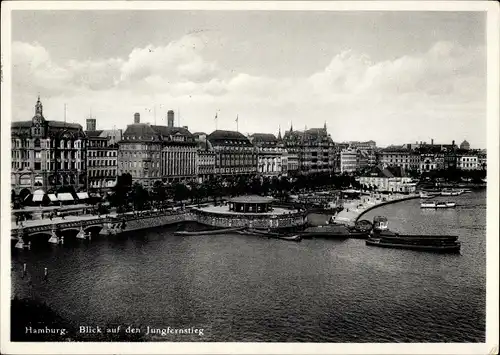 Ak Hamburg Mitte Neustadt, Jungfernstieg