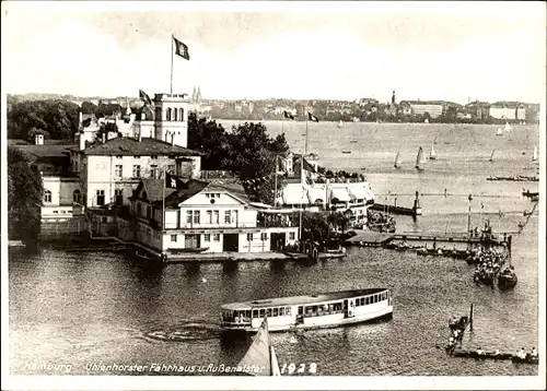 Ak Hamburg Nord Uhlenhorst, Uhlenhorster Fährhaus, Außenalster