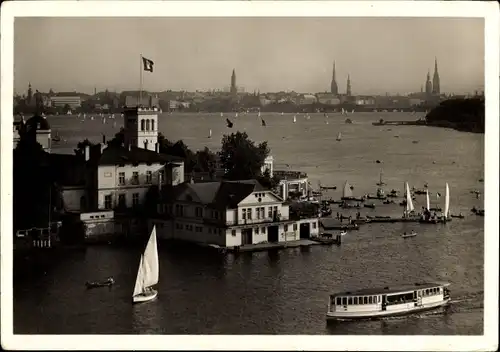 Ak Hamburg Nord Uhlenhorst, Uhlenhorster Fährhaus, Außenalster