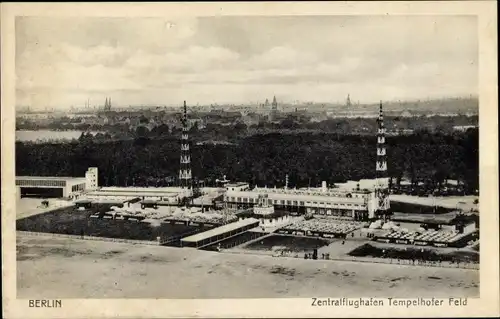 Ak Berlin Tempelhof, Zentralflughafen Tempelhofer Feld, Deutsche Lufthansa, Flugzeuge