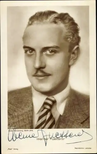 Ak Schauspieler Werner Fuetterer, Portrait, Autogramm