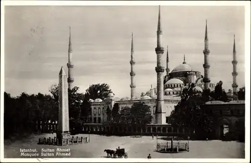 Ak Konstantinopel Istanbul Türkei, Sultan-Ahmed-Moschee und das Hippodrom
