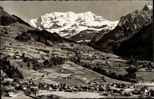 Ak Reichenbach im Kandertal Kanton Bern, Scharnachtal, Blümlisalpgruppe