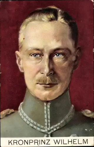 Künstler Ak Kronprinz Wilhelm von Preußen, Portrait