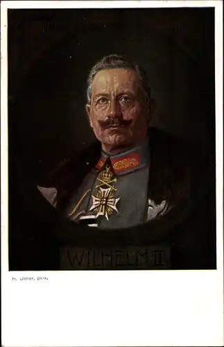 Künstler Ak Ulmer, Kaiser Wilhelm II., Portrait