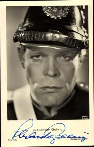 Ak Schauspieler Alexander Golling, Portrait, Autogramm