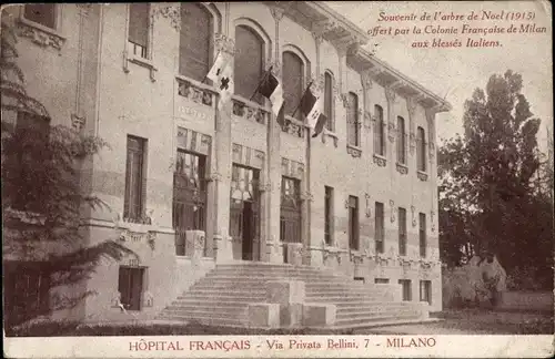 Ak Milano Mailand Lombardia, Hopital Francais, Via Privata Bellini 7