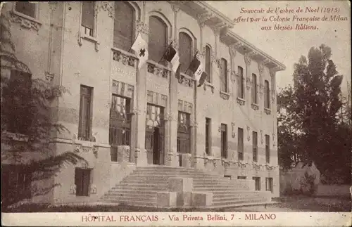 Ak Milano Mailand Lombardia, Hopital Francais, Via Privata Bellini 7