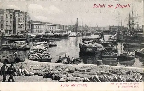 Ak Napoli Neapel Campania, Porto Mercantile