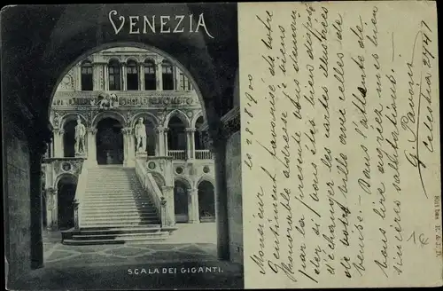 Ak Venezia Venedig Veneto, Scala dei Giganti