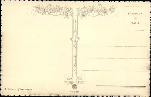 Ak Triest Trieste Friuli Venezia Giulia, Panorama