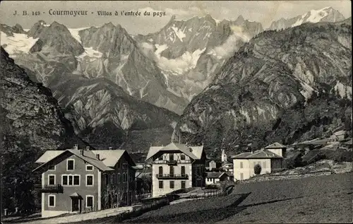 Ak Courmayeur Valle D'Aosta Italien, Villen, Gebirge