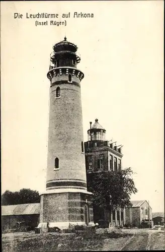 Ak Arkona Putgarten auf der Insel Rügen, Leuchttürme