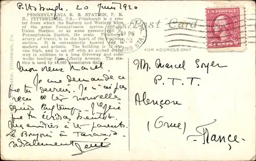 Ak Pittsburgh Pennsylvania USA, Pennsylvania Station