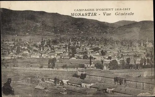 Ak Bitola Monastir Mazedonien, Campagne d'Orient 1914-1917, Panorama