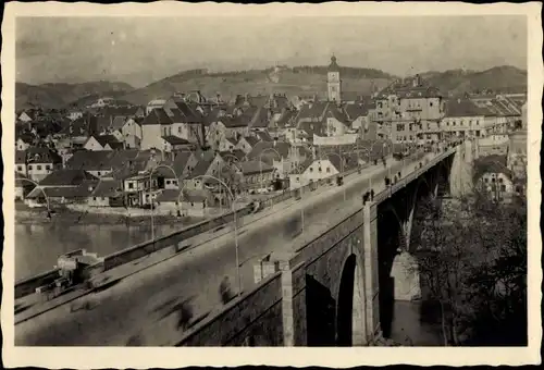 Ak Maribor Marburg Slowenien, Panorama, Brücke