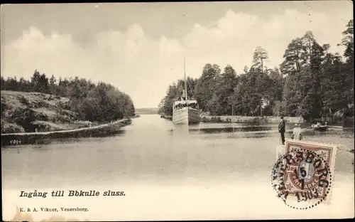 Ak Vänersborg Schweden, Schleuse Brinkebergskulle