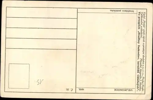 Künstler Ak Glückwunsch Ostern, Mann unter einem Blütenbaum