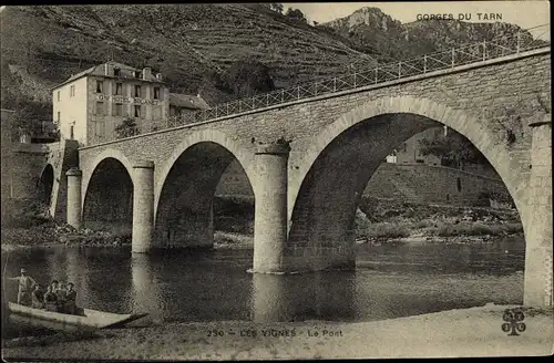 Ak Les Vignes Lozère, Le Pont, Grand Hotel Solanet