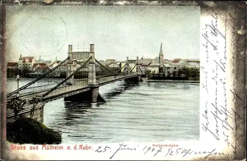 Ak Mülheim an der Ruhr, Kettenbrücke