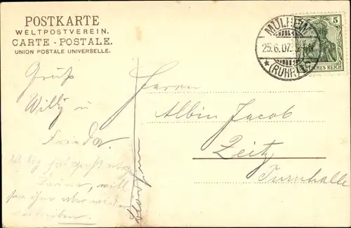 Ak Mülheim an der Ruhr, Kettenbrücke