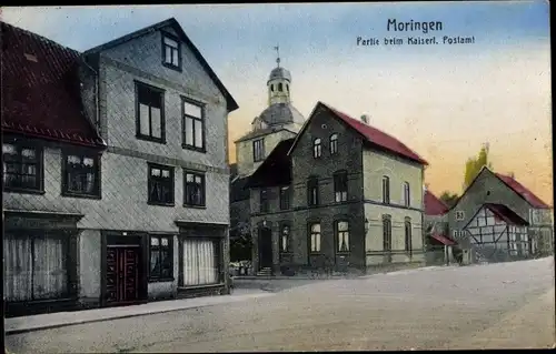 Ak Moringen Niedersachsen, Partie beim Kaiserl. Postamt