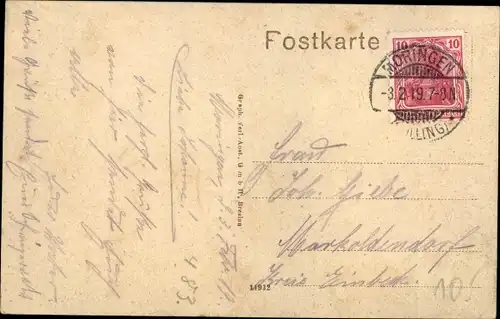 Ak Moringen Niedersachsen, Partie beim Kaiserl. Postamt