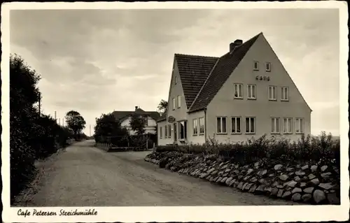 Ak Streichmühle Dollerup in Angeln, Cafe Petersen
