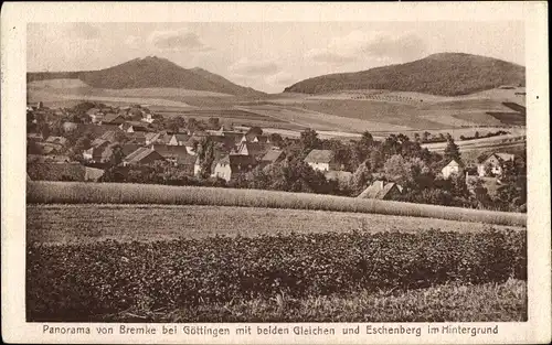 Ak Bremke Gleichen Landkreis Göttingen, Panorama, Eschenberg im Hintergrund