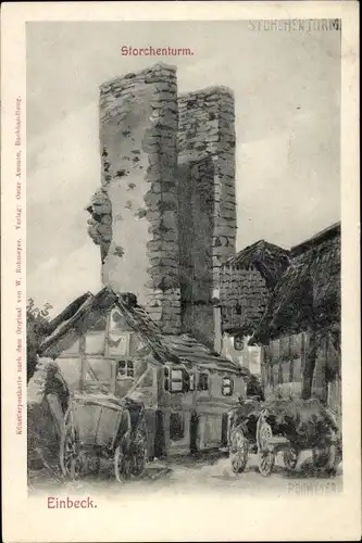 Künstler Ak Rohmeyer, Einbeck in Niedersachsen, Storchenturm