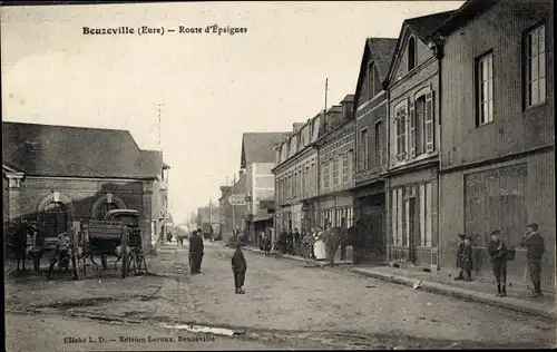 Ak Beuzeville Eure, Straße von Epaignes