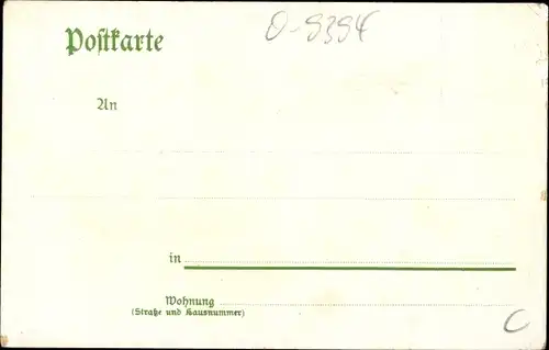 Litho Eppendorf in Sachsen, Albertplatz, Post, Gemeindeamt, Schule