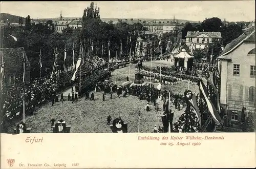 Ak Erfurt in Thüringen, Enthüllng des Kaiser Wilhelm Denkmals am 25. August 1900