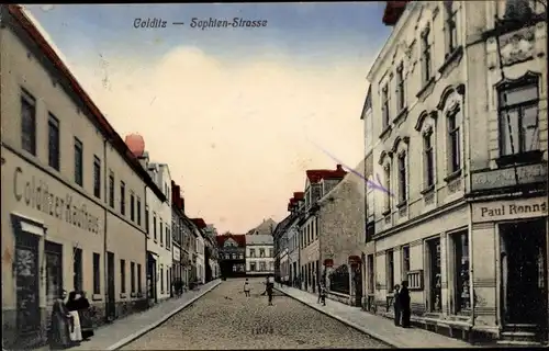 Ak Colditz in Sachsen, Sophienstraße, Kaufhaus