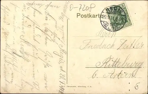 Ak Regis in Sachsen, Gasthof, Kirche, Rathaus