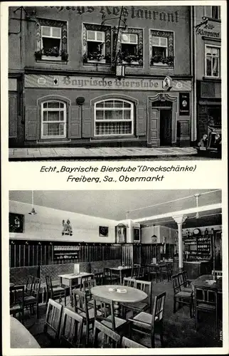 Ak Freiberg im Kreis Mittelsachsen, Echt Bayrische Bierstube, Dreckschänke, Bes. Rudolf Fritzsche