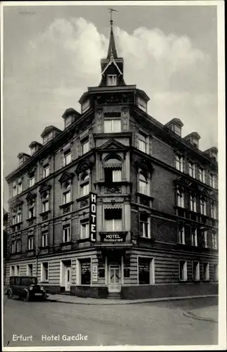 Ak Erfurt in Thüringen, Hotel Gaedke, Gartenstraße 74