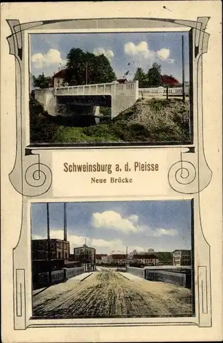 Ak Schweinsburg Neukirchen Pleiße, Neue Brücke