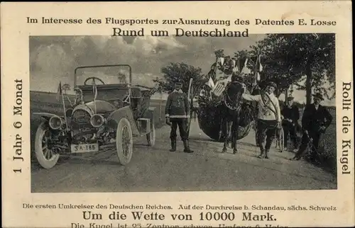 Ak Umkreiser des Deutschen Reiches bei Bad Schandau, Auto Hansa