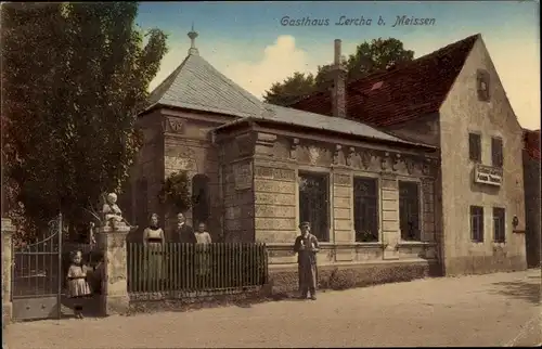 Ak Lercha Meißen an der Elbe, Gasthaus