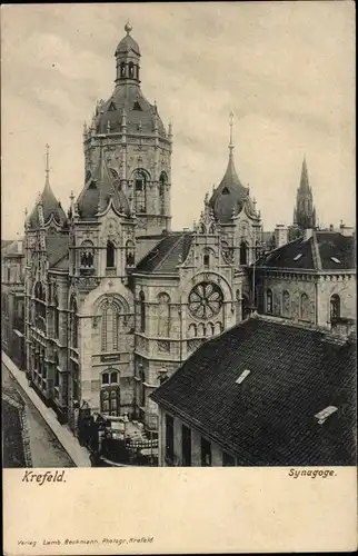 Judaika Ak Krefeld am Niederrhein, Synagoge