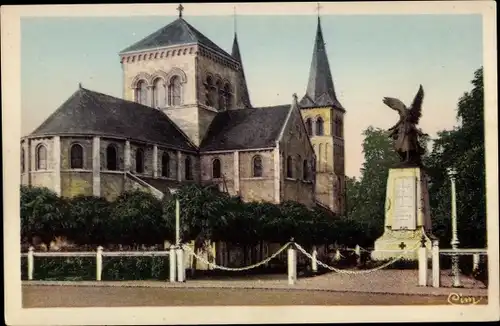 Ak Barentin Seine-Maritime, Kirche, Kriegsdenkmal