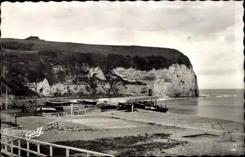 Ak Yport Seine Maritime, La Falaise Chicard