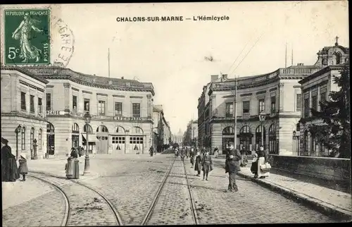 Ak Chalons sur Marne, L’Hemicycle, Café de Paris