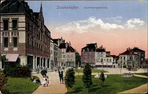 Ak Thionville Diedenhofen Lothringen Moselle, Luxemburgerplatz