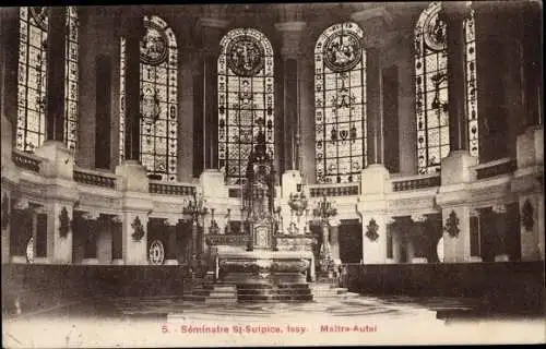 Ak Issy les Moulineaux Hauts de Seine, St. Sulpice Seminar, Hauptaltar