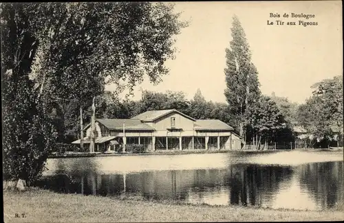 Ak Paris XVI, Bois de Boulogne, Taubenschießen