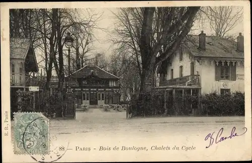 Ak Paris XVI, Bois de Boulogne, Chalets du Cycle